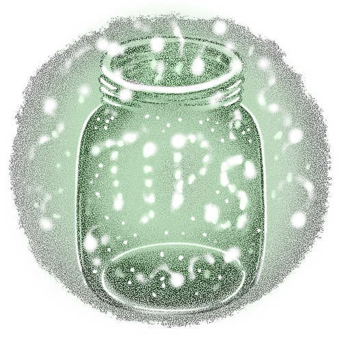 Tip jar filled with fireflies